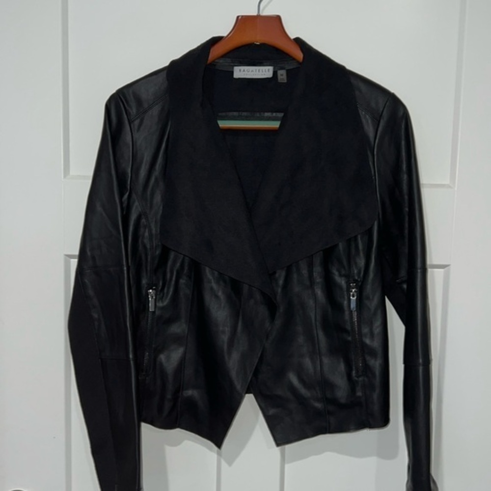 Bagatelle Faux Leather Moto Jacket Sz M